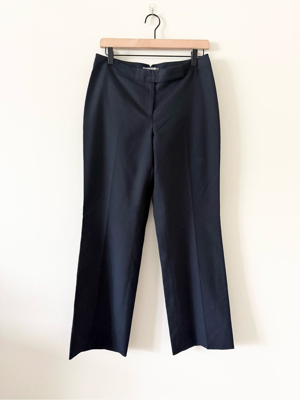 Ann Taylor Navy Straight-Leg Mid Rise Trousers Curvy Fit Size 6P